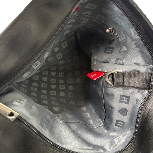 Harveys Seatbelt Bag Black Messenger Crossbody Made in USA Adjustable Strap 11" - Picture 9 of 9